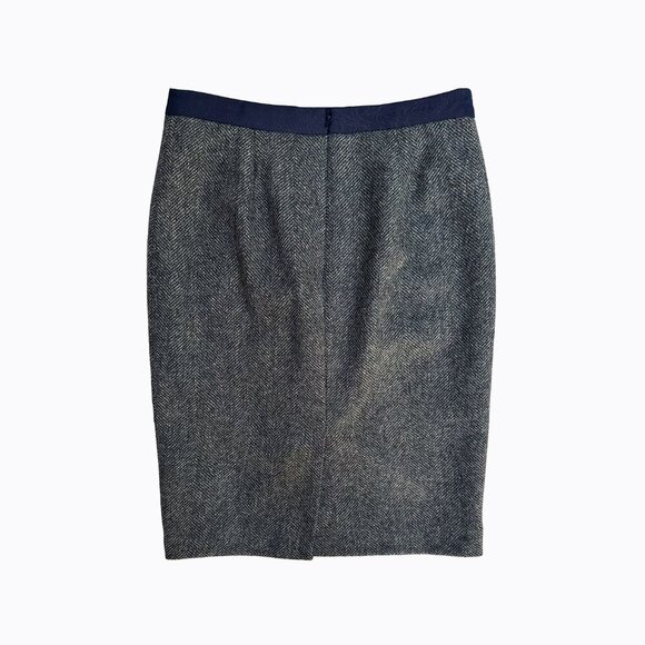 Boden British Tweed Skirt Sz 6R 100% Gray Wool Academia Y2K Preppy Office Siren - Picture 2 of 6